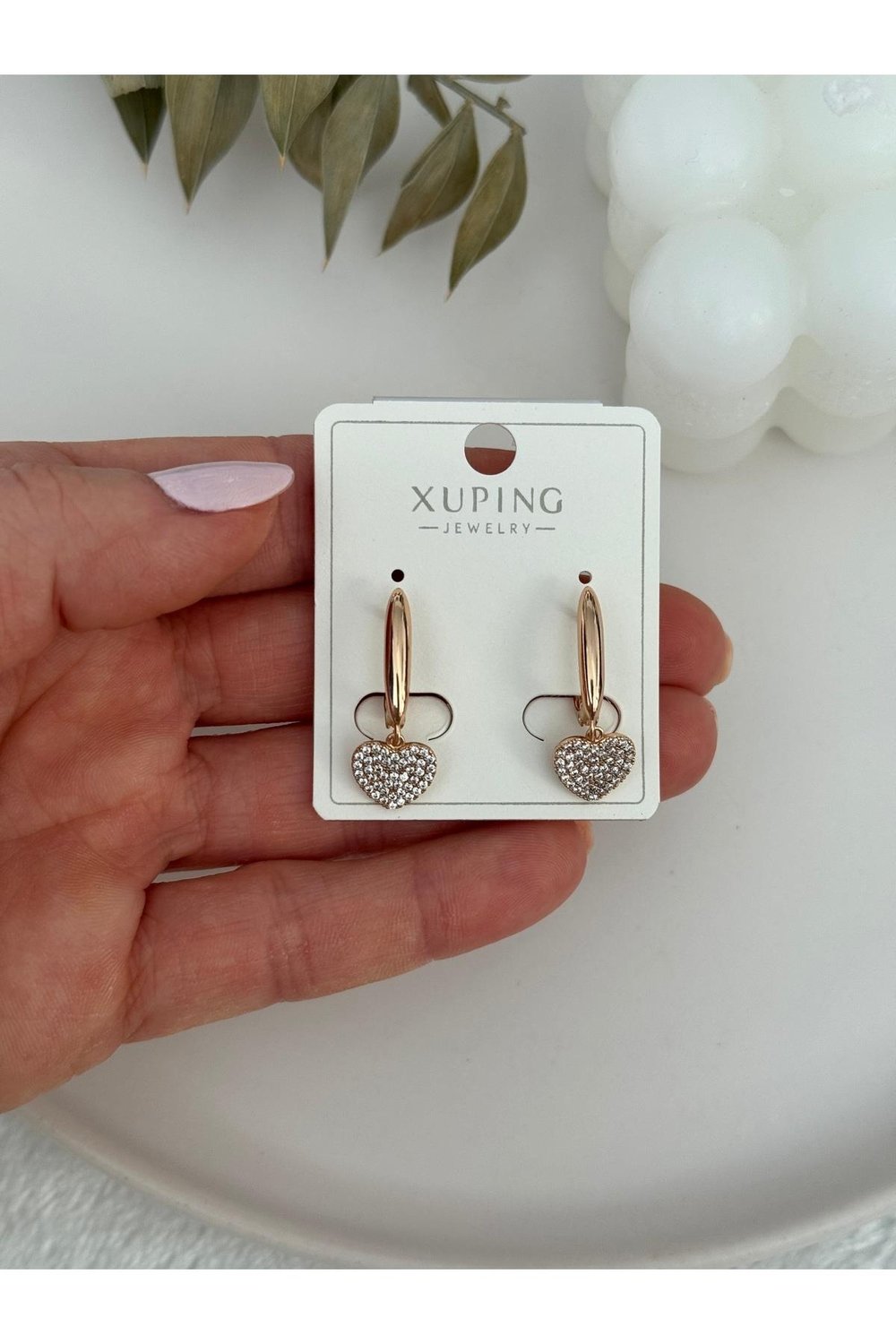Xuping Model Mini Yıldızlı Rose - Gold Kaplama Küpe | İthal Küpe | Zirkon Taşalı Yıldız Küpe