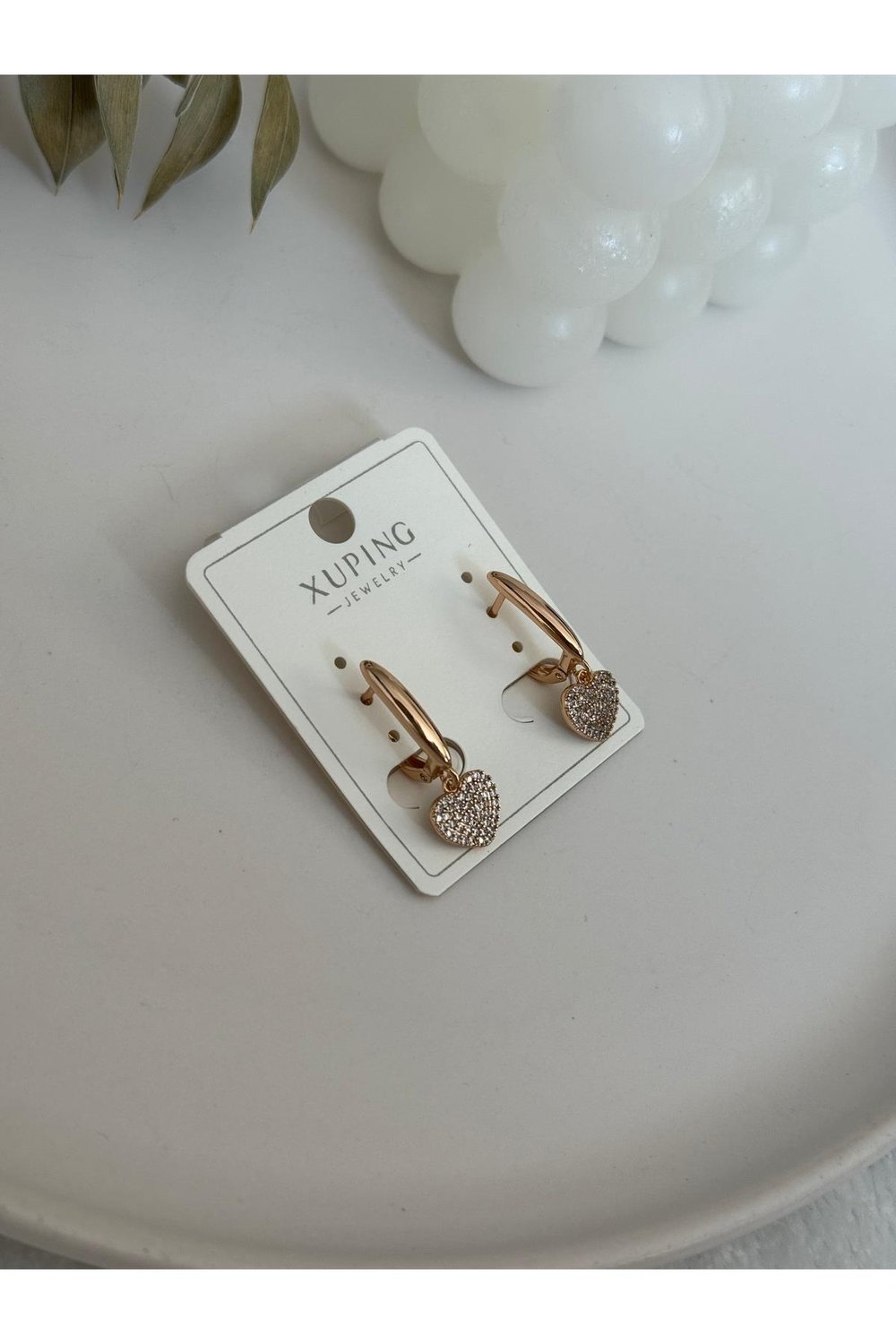 Xuping Model Mini Yıldızlı Rose - Gold Kaplama Küpe | İthal Küpe | Zirkon Taşalı Yıldız Küpe
