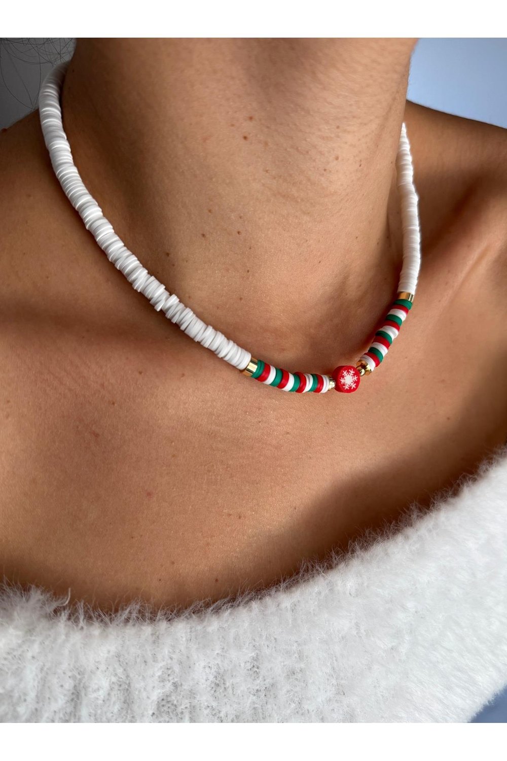 Yılbaşı Kolye | Noel Kolye | Christmas Necklace | Yılbaşı Kolyesi | Yılbaşı Takı | Fimo Kolye