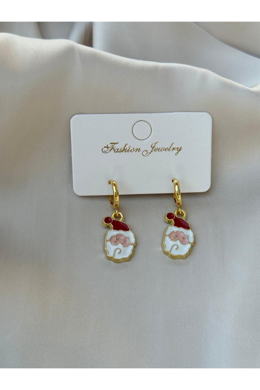 Yılbaşı Küpe | Christmas Küpe | Noel Küpesi | Christmas Earrings | Gold Sallantılı Küpe