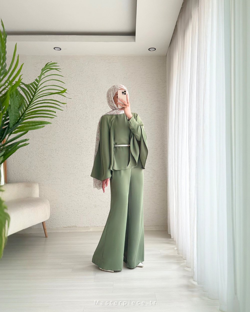Elegant Kemerli Pantolon Takım