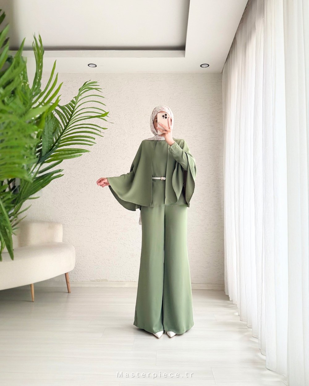 Elegant Kemerli Pantolon Takım