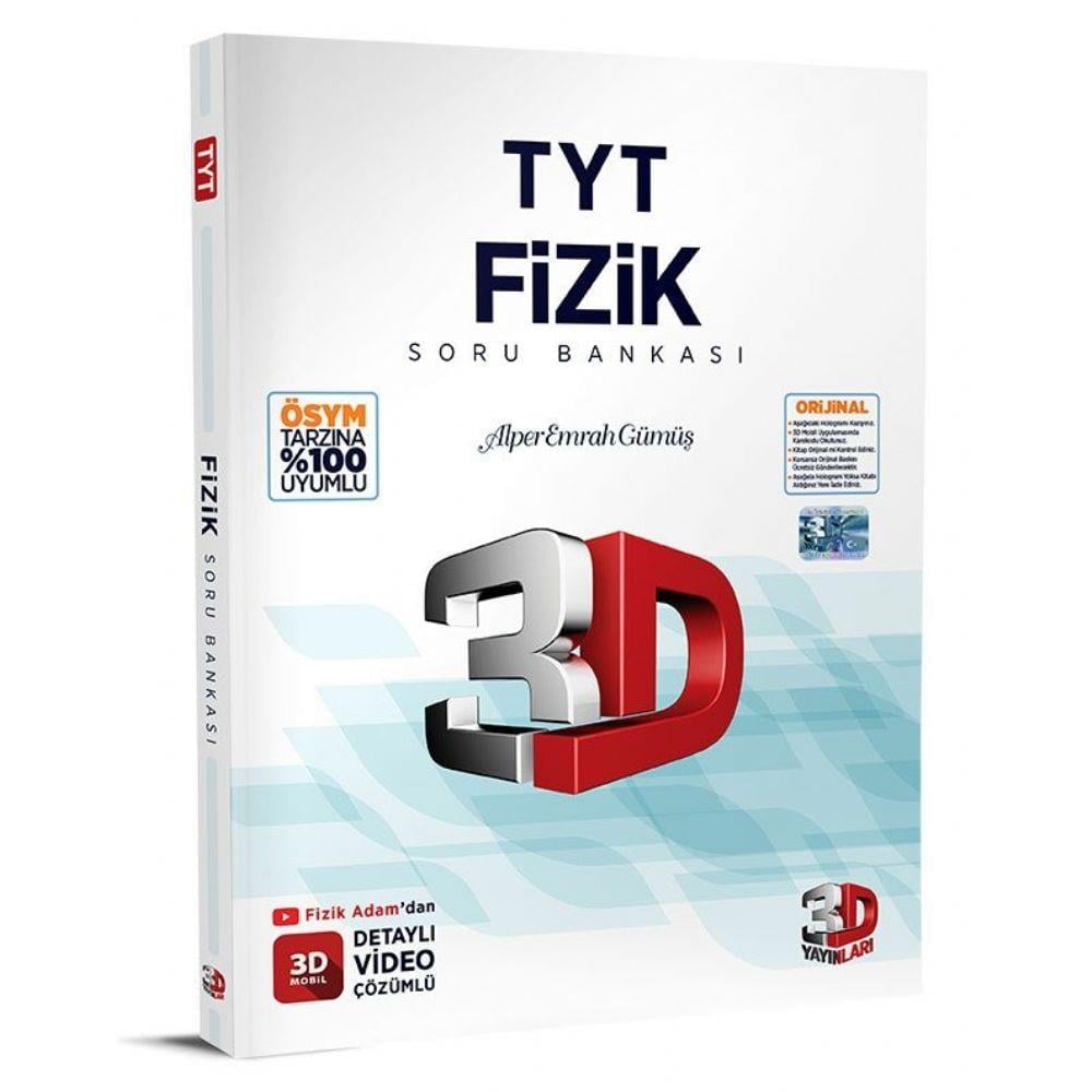 2026 TYT 3D Fizik Tamamı Video Çözümlü Soru Bankası 3D Yayınları