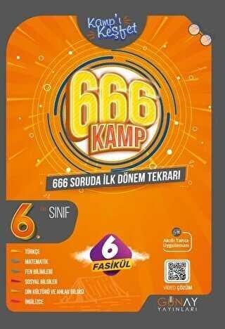 6. Sınıf 666 Soruda İlk Dönem Kamp Kitabı Günay Yayınları
