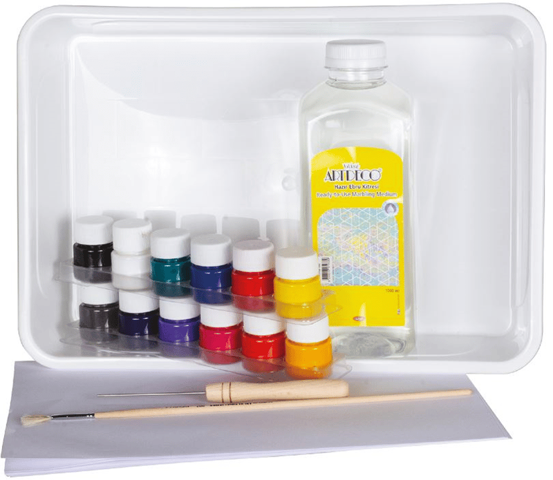 ARTDECO EBRU BOYASI SETİ 12 RENK x 15 ML BAŞLANGIÇ SETİ (A4 TEKNELİ) Y-016-ES7