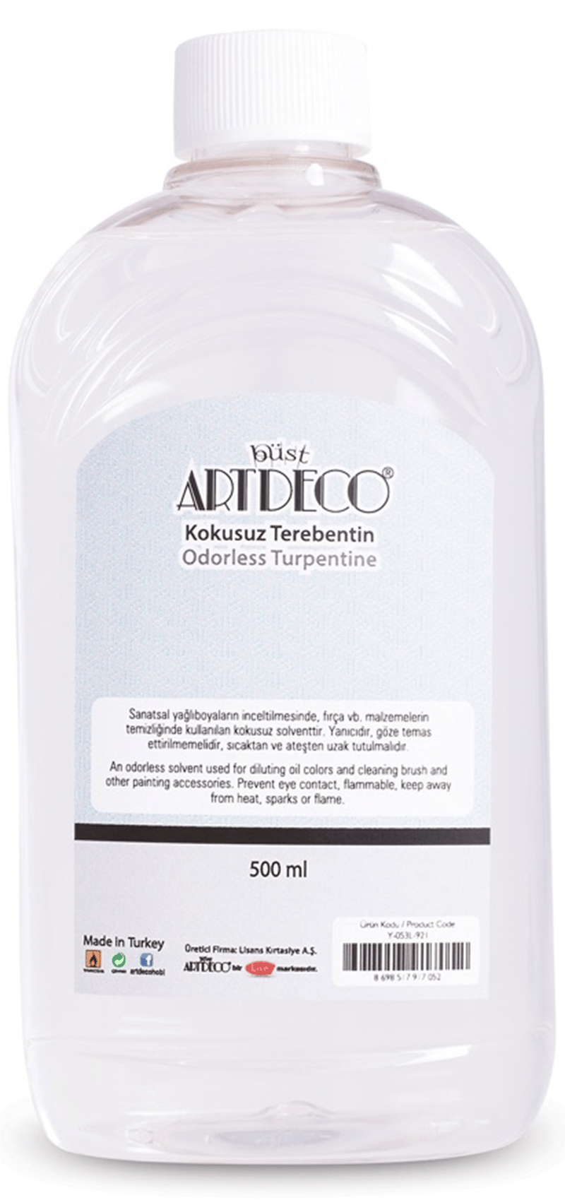 ARTDECO TEREBENTİN KOKUSUZ 500 ML Y-053L-921