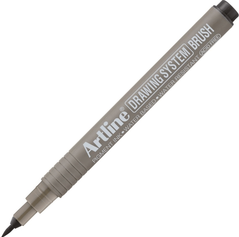 Artline Çizim Kalemi Drawing System Fırça Uç Siyah A-Ek-23Fn Black