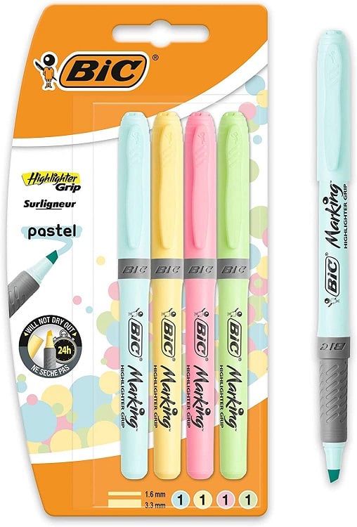Bic Fosforlu Kalem Brite Liner Grip Set 4lü Pastel Blister 964859