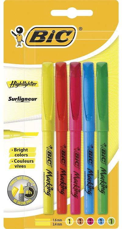 BIC FOSFORLU KALEM BRITE LINER SET 5 Lİ KARIŞIK BLS. 893133