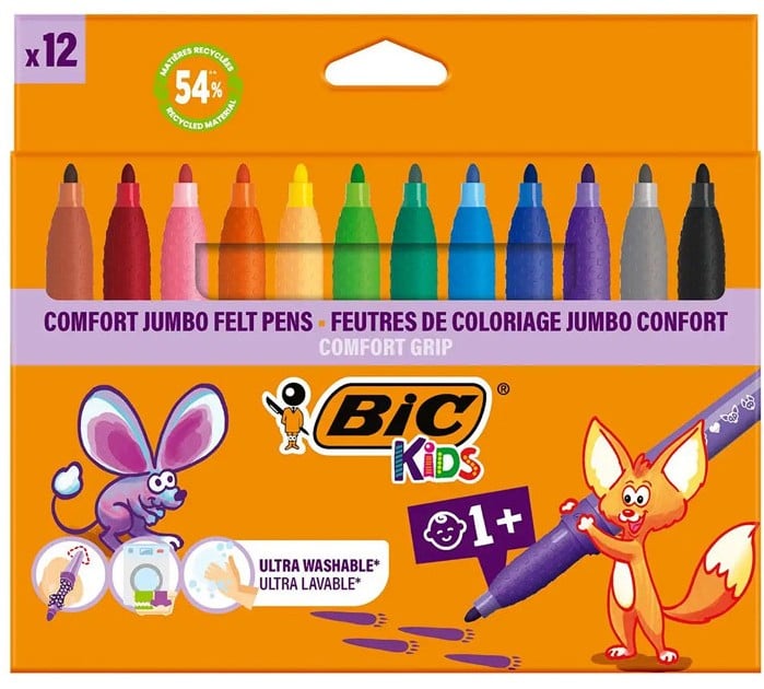 BIC KEÇELİ KALEM JUMBO COMFORT 12 RENK 517250