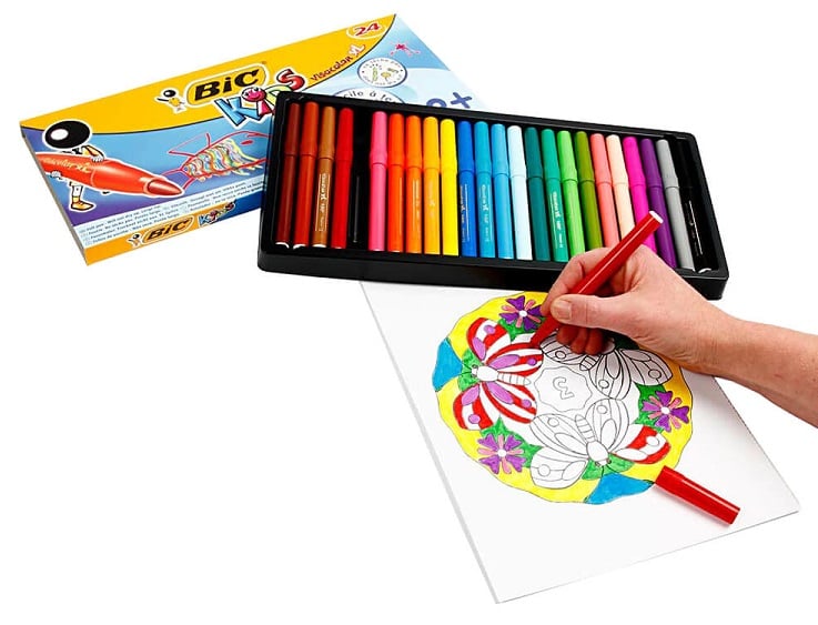 Bic Keçeli Kalem Visa Jumbo 24 Renk 829005