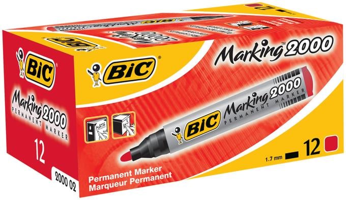 BIC PERMANENT MARKÖR 2000 12 Lİ KIRMIZI 8209133