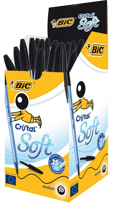 Bic Tükenmez Kalem Cristal Soft 50Li Siyah 918518