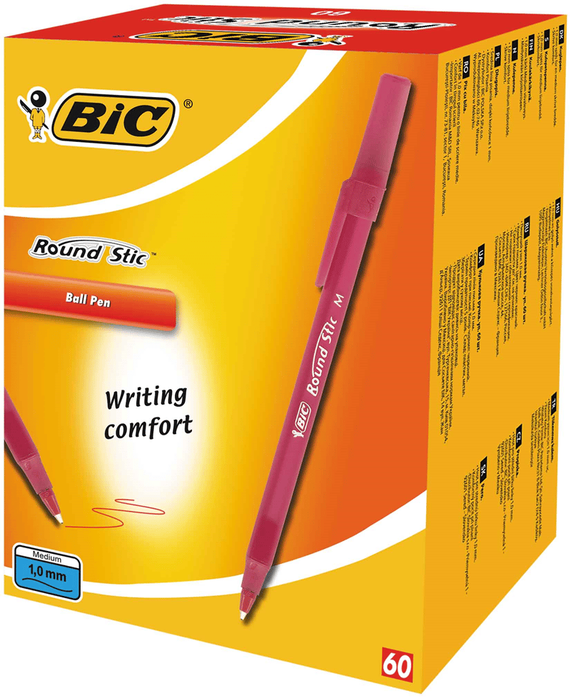 Bic Tükenmez Kalem Round Stic 60Lı Kırmızı 962555