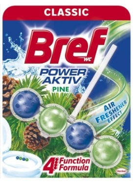 BREF KLOZET KOKUSU POWER AKTIV TEKLİ 4 TOP ÇAM 50 GR