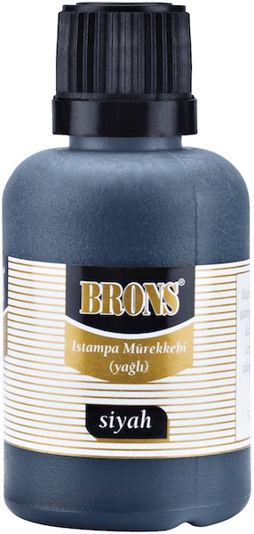 BRONS ISTAMPA MÜREKKEBİ  50 CC SİYAH BR-328