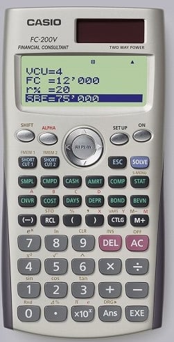 CASIO HESAP MAKİNESİ FİNANSAL FC-200V