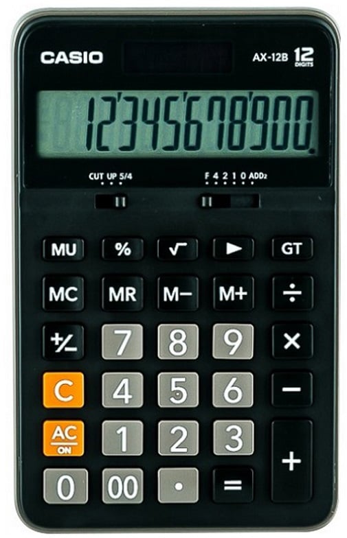 CASIO HESAP MAKİNESİ MASAÜSTÜ AX-12B 12 HANE