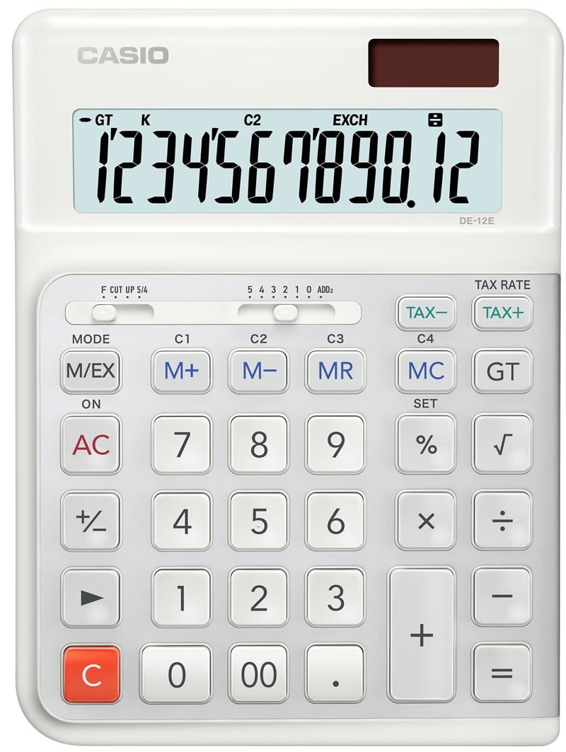 CASIO HESAP MAKİNESİ MASAÜSTÜ DE-12E-WE-W-DP
