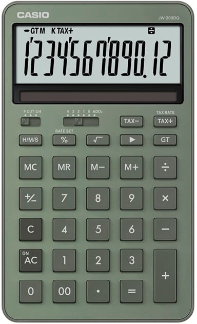 CASIO HESAP MAKİNESİ MASAÜSTÜ JW-200DQ-GN-W-DP