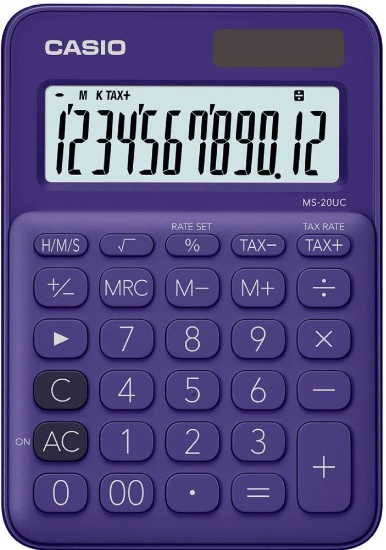 CASIO HESAP MAKİNESİ MASAÜSTÜ MS-20UC-PL 12 HANE