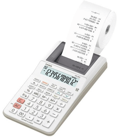 CASIO HESAP MAKİNESİ ŞERİTLİ HR-8RC-WE 12 HANE