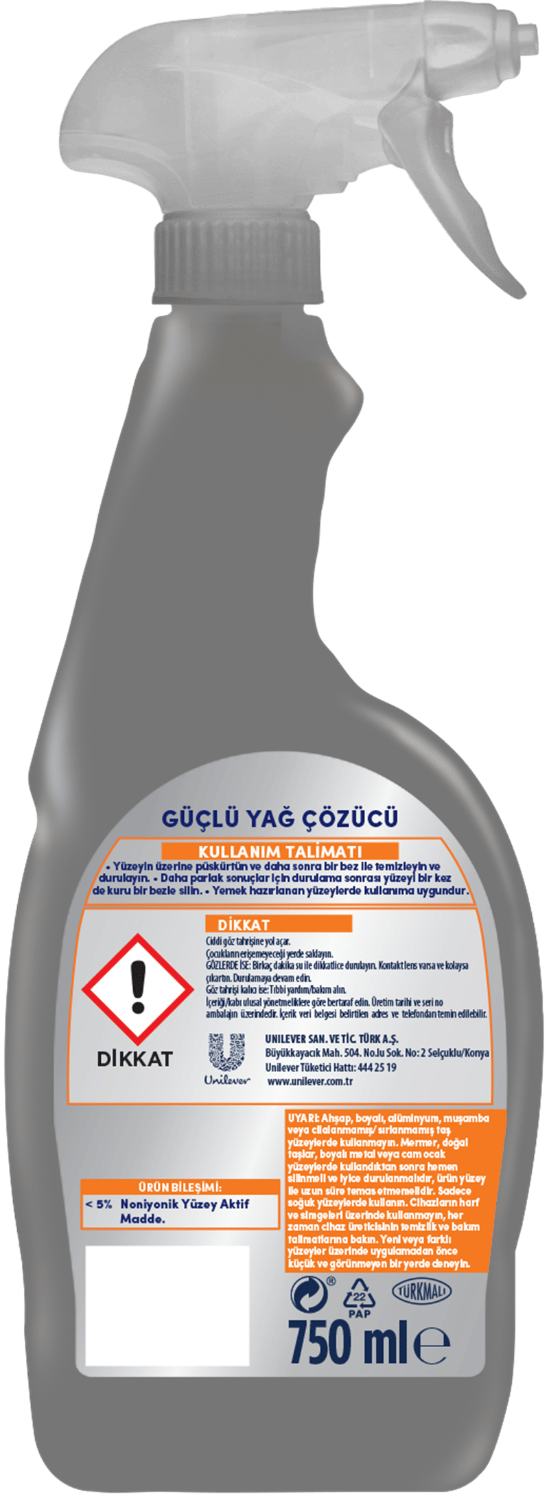 CİF PROFESSIONAL GÜÇLÜ YAĞ ÇÖZÜCÜ SPREY 750 ML 68686180
