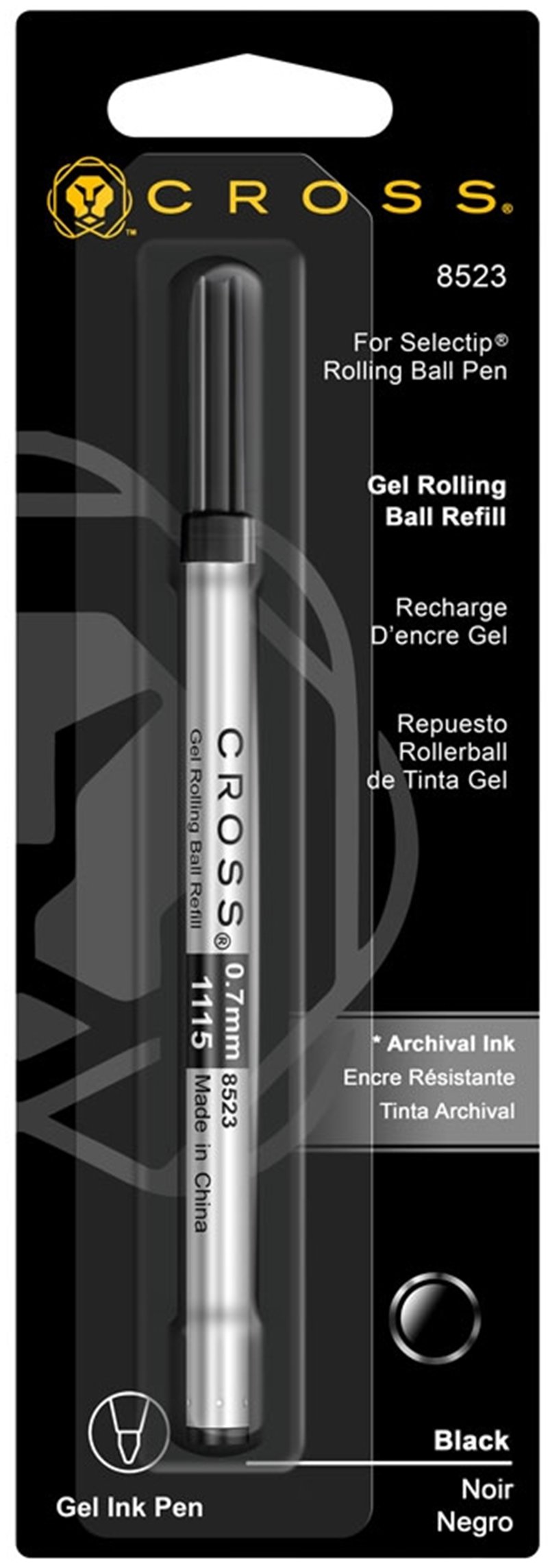 CROSS ROLLER KALEM  REFİLİ 6 LI PAKET SİYAH 8523D