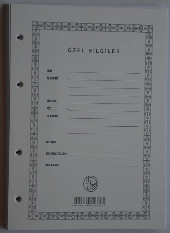 DİLMAN CARİ HESAP KLASÖRÜ YEDEĞİ A5 1304