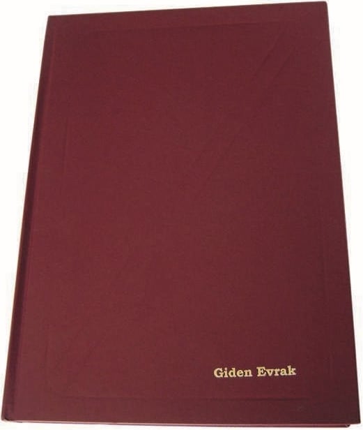 DİLMAN GİDEN EVRAK DEFTERİ CİLTLİ 22.5x32  96 YP 5022