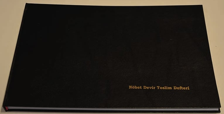 DİLMAN NÖBET DEVİR TESLİM DEFTERİ CİLTLİ 22.5x32 96 YP YATAY 5360