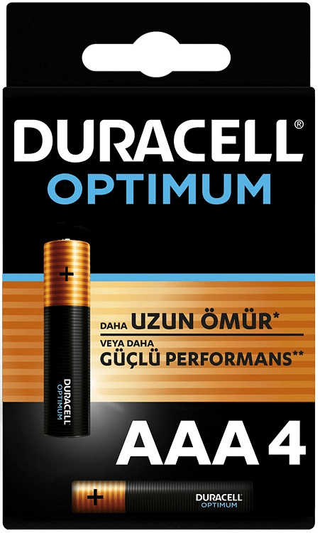Duracell Pil Optımum 4 Lü Aaa İnce Kalem