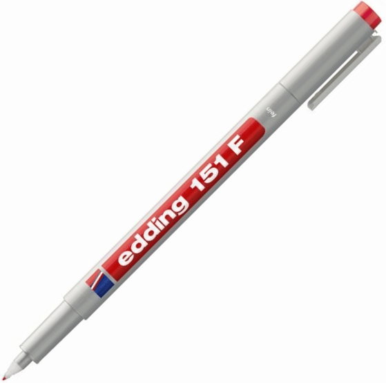 EDDING ASETAT KALEMİ E-151F KIRMIZI