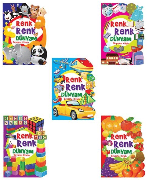 EMA ÇOCUK - BOYAMA RENK RENK DÜNYAM ( 5 ÇEŞİT )