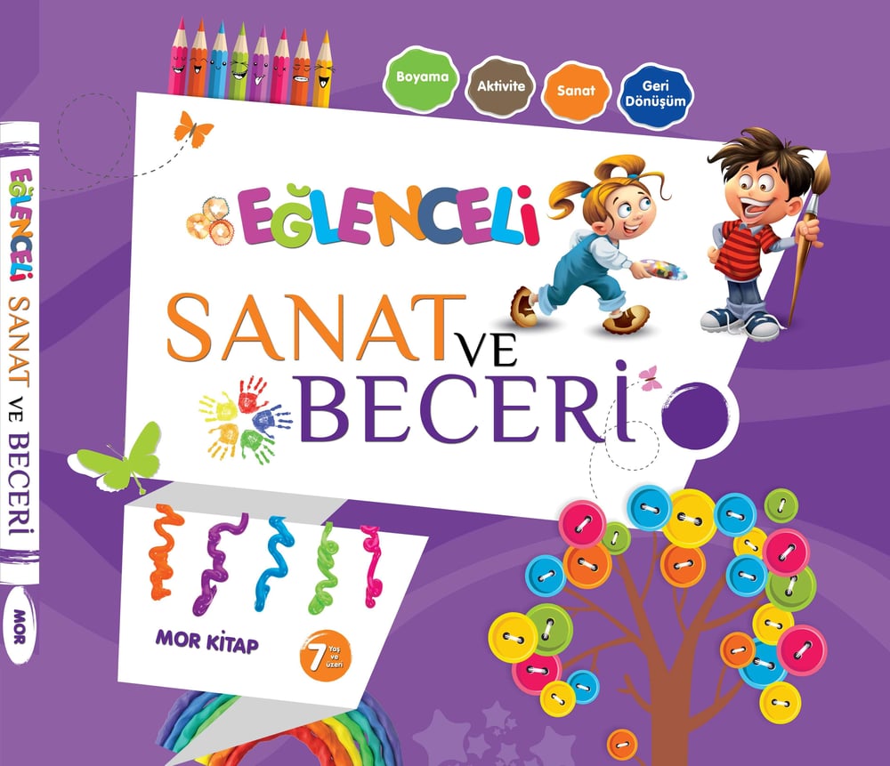 Eğlenceli Sanat ve Beceri - Mor Kitap +7 Yaş