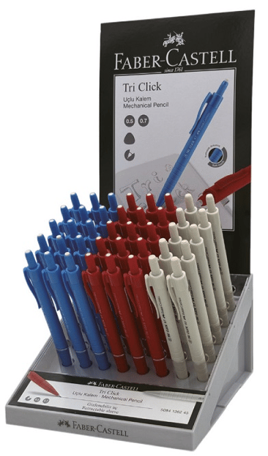 FABER VERSATİL KALEM  TRI CLICK SOFT T RETRO 0,7&AMP 0,5 STAND 100 LÜ 5084136245000