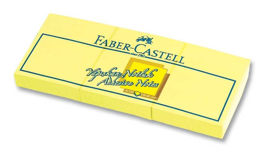 FABER YAPIŞKANLI NOT KAĞIDI SARI 50X40MM 3LÜ 565301
