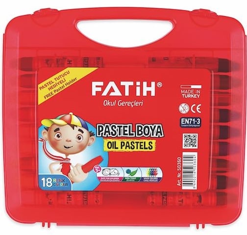 FATİH PASTEL BOYA 18 RENK KİNG SİZE ÇANTALI 50360