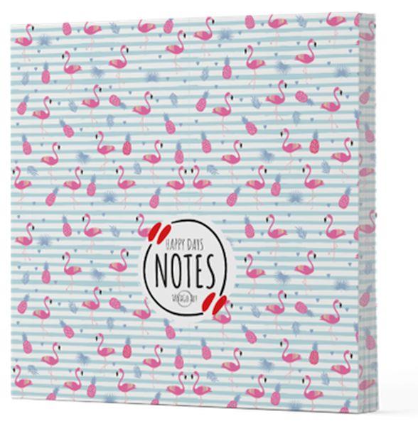 Flamingo 4 - Çizgisiz Yan Boyamalı Defter