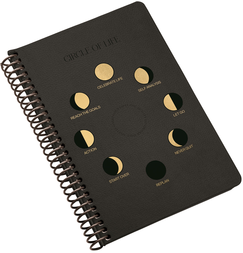 GIPTA DEFTER CIRCLE OF LIFE 17x24 SPİRALLİ DERİ KAPAK 120 YP. ÇİZGİLİ 6002