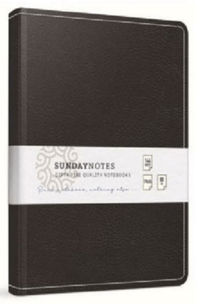 GIPTA DEFTER SUNDAY NOTES 17x24 İPLİK DİKİŞLİ DERİ KAPAKLI 140 YP. KARELİ 6066