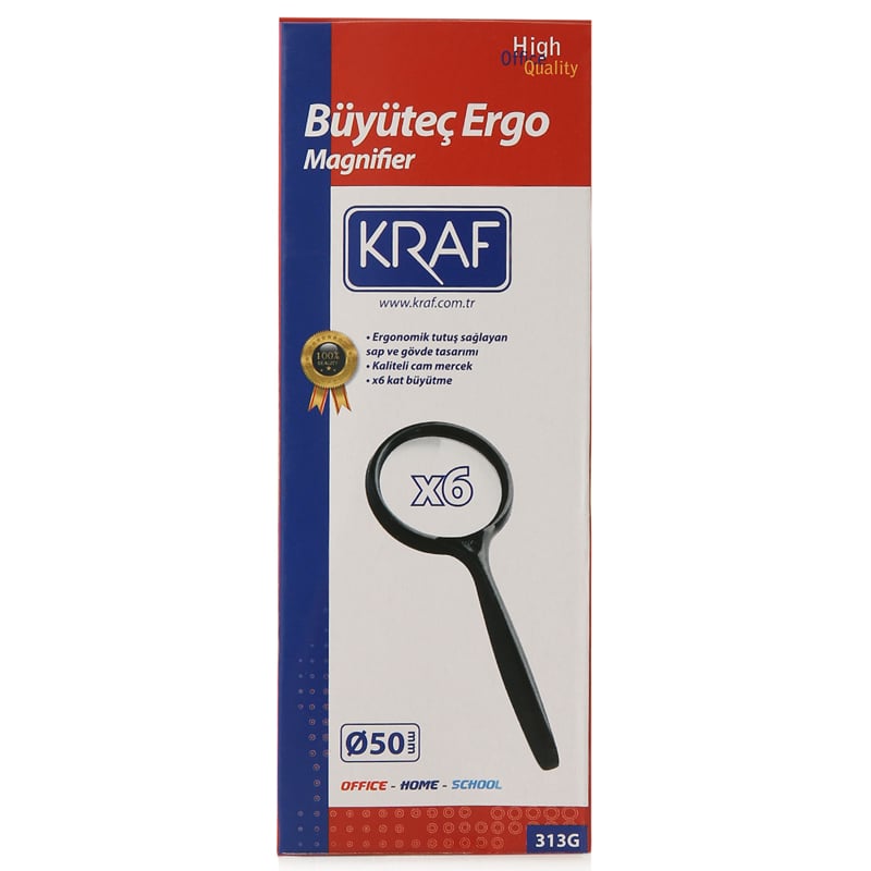 Kraf Büyüteç Ergo 50 mm 6x (313G)