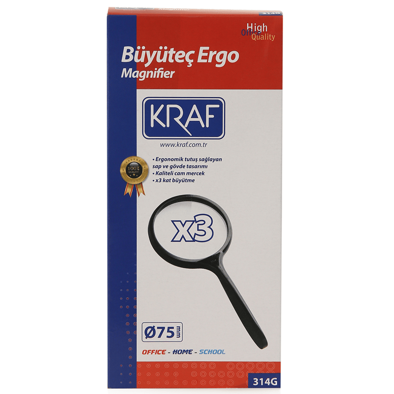 Kraf Ergonomik Büyüteç 75mm 3x - 314G