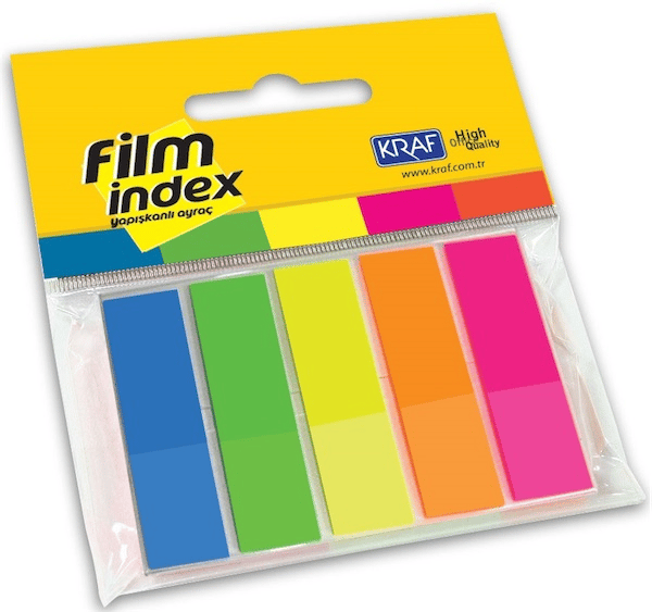 KRAF INDEX FILM (PP) 13x44MM   5 RENK X 25 YP 1344