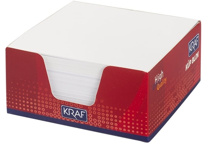 Kraf Küp Bloknot (Beyaz, 9X9 Cm, 116G)