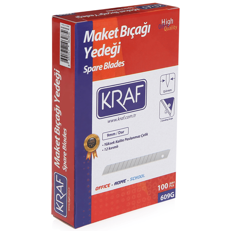 Kraf Maket Bıçağı Yedeği Dar 100Lü (609G)