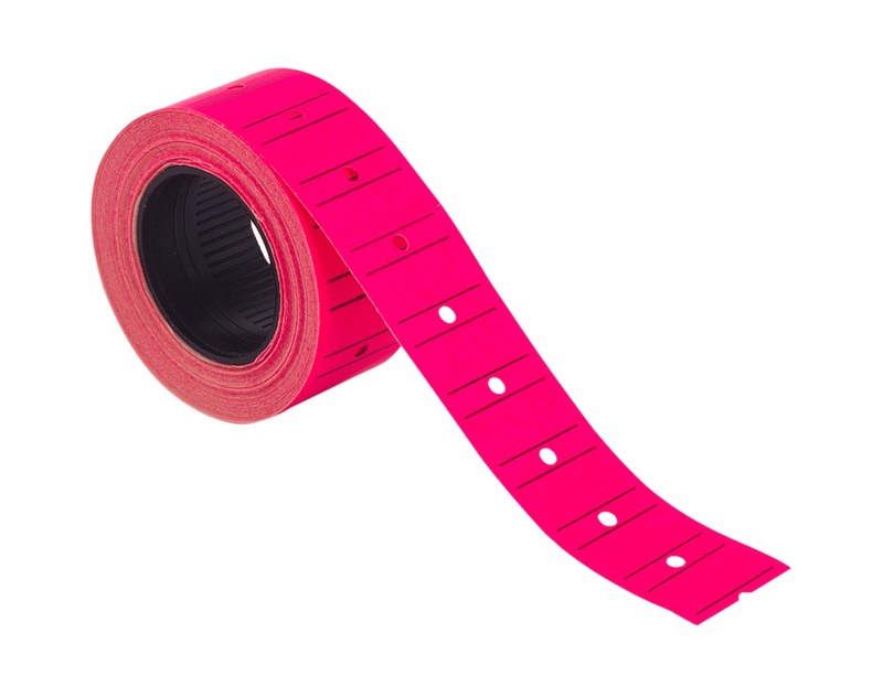 Kraf Motex Fiyat Etiketi 12x21 mm - Fosforlu Pembe