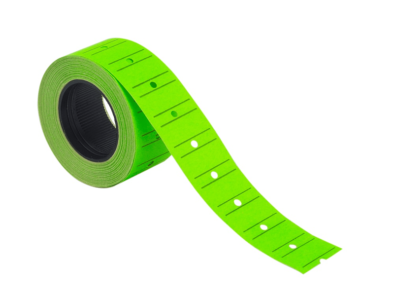 Kraf Motex Fiyat Etiketi 12x21 mm - Fosforlu Yeşil