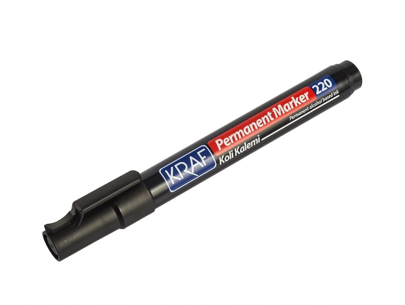 Kraf 220 Permanent Markör Yuvarlak Uç - Siyah