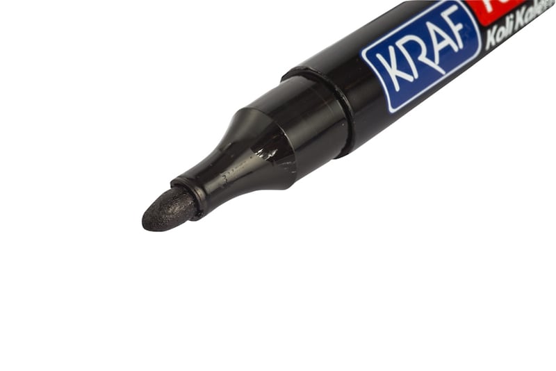 Kraf 220 Permanent Markör Yuvarlak Uç - Siyah